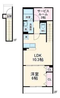 アムール松飛台【2階】の間取り