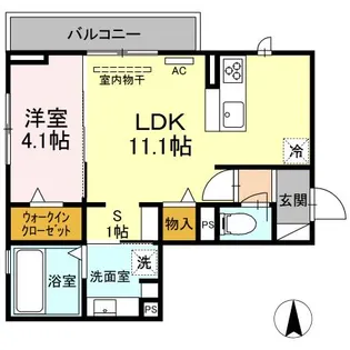 クオレアス乗江【2階】の間取り