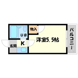 サンシャトー粟生間谷【1階】の間取り