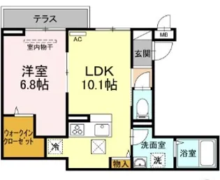 エクセリア西小岩【1階】の間取り