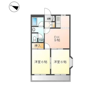 グリーンハウス向山【201号室】の間取り
