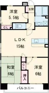 シャルマンフジ泉大津【801号室】の間取り