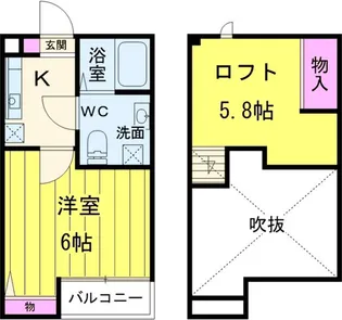 ティーラアパートメント【2階】の間取り