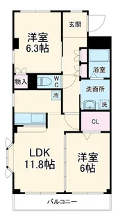グランドヒルズ神の倉Ⅱ【2階】の間取り