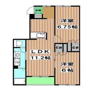 エミネンス亀岡【D102号室】の間取り