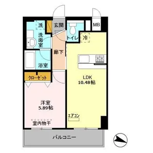 セレス稔台【6階】の間取り