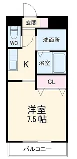 リバティー【205号室】の間取り
