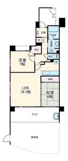 ライオンズマンション原木中山駅前【1階】の間取り