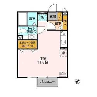 シャルマンⅡ D【202号室】の間取り