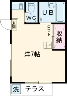 レインボーハイツ【1階】の間取り