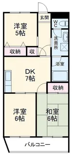 ブランボヌール松戸【4階】の間取り