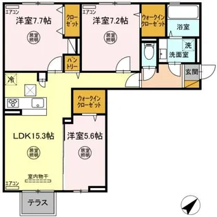 KENTA金田西【1階】の間取り