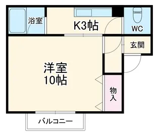 アーベインフラット【203号室】の間取り