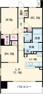 サーパス高崎連雀町【1201号室】の間取り