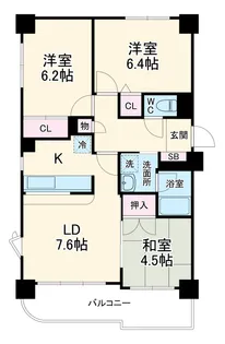 コリーヌアンソレイエ【2階】の間取り