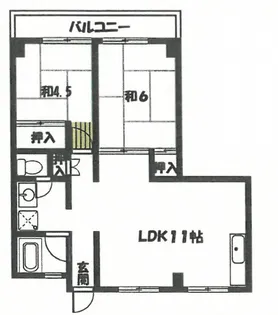 坪内マンション【503号室】の間取り