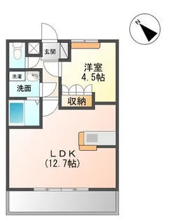 サンハイツ東条【1階】の間取り