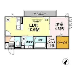 ビラ賀殿【302号室】の間取り