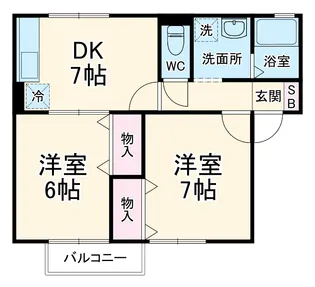 メゾンエスポワール【1階】の間取り