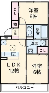 フロレゾンさくら【201号室】の間取り