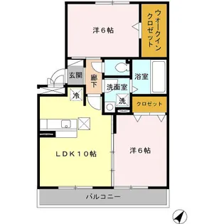 ジラソーレ【105号室】の間取り