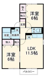 ルピナK・S B【2階】の間取り