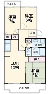 ヴェルデュール八事【2階】の間取り
