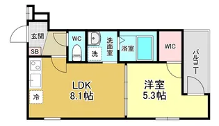 フジパレス下新庄駅西Ⅱ番館【2階】の間取り