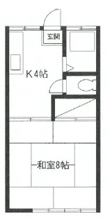 コーポ秀【102号室】の間取り