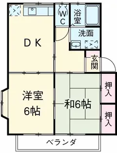 エスポワールミユキB【202号室】の間取り