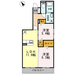 プランドール【1階】の間取り