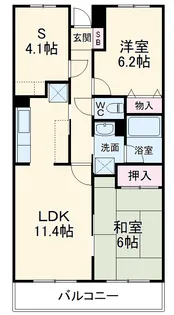 スターコート北浦和【4階】の間取り