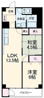 パークサイド船橋【7階】の間取り