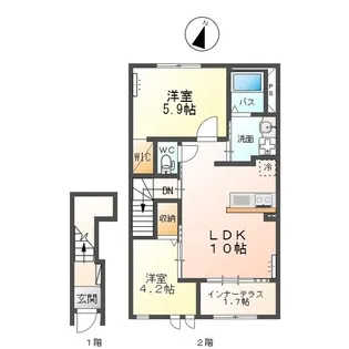 ルミエール タケ(LUMIERE TAKE)【2階】の間取り