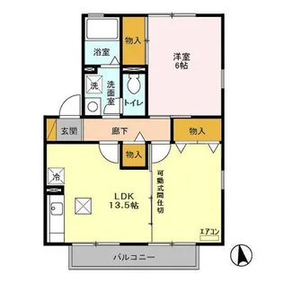 ハイカムール上本郷【1階】の間取り