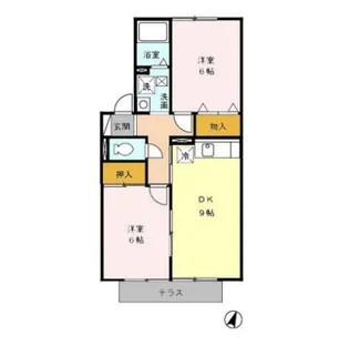 ミレニーHIRO【B-102号室】の間取り