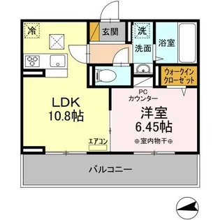 メゾンベース A【1階】の間取り