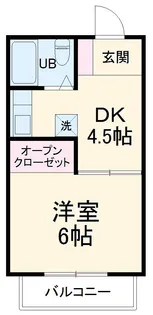 ハイツ上村Ⅱ【1階】の間取り