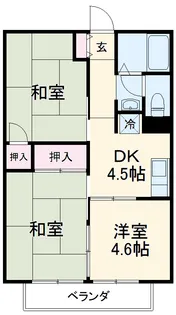 パークハイツ【1階】の間取り