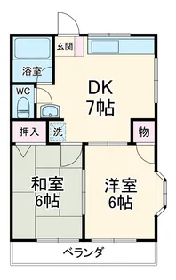フラワーハイツ【202号室】の間取り