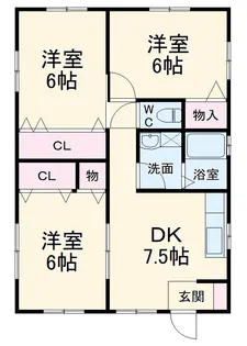 ライトハイツ D棟【1号室】の間取り