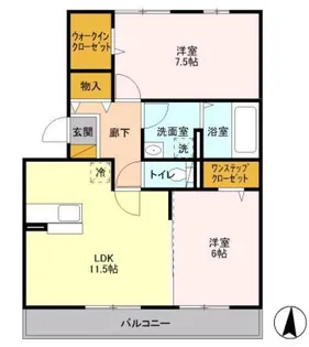 サンジュエル【2階】の間取り