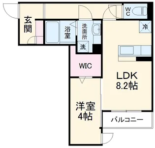 ラ・ベルデュール【2階】の間取り