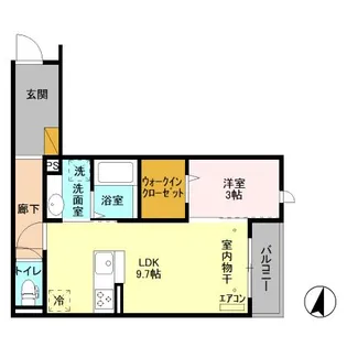 ラ・ベルデュール【3階】の間取り