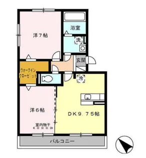 K.I.ハイツ【201号室】の間取り