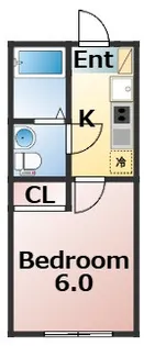 エバーズ若葉【304号室】の間取り