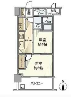 新宿御苑ダイカンプラザ【4階】の間取り