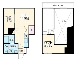 RadIAnce須ヶ口【103号室】の間取り