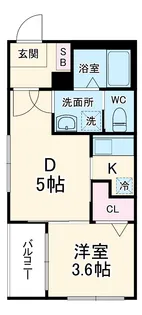 フェリーチェ長筬【2階】の間取り