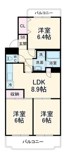 PLENDY松戸みのり台【5階】の間取り